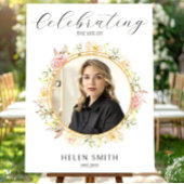 人生の祝祭、 花の写真 エレガントなホワイト ポスター