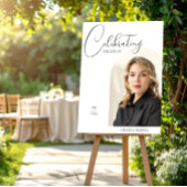 人生の祝祭、 花の写真 エレガントなホワイト ポスター