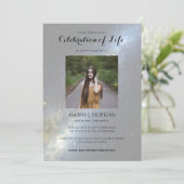 人生の祝祭 | 葬儀 夜空 フォト 招待状 (スタンド正面)