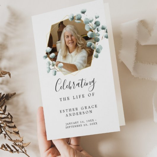 人生の祝祭 葬儀 折り畳み式プログラム フライヤー