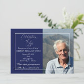 人生の祝祭 追悼式 フォトカスタム 招待状 (スタンド正面)