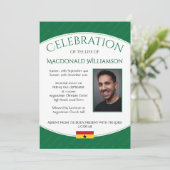 人生の祝祭 追悼式 Ghana 写真 招待状 (スタンド正面)