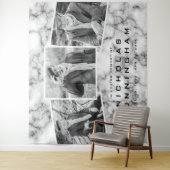 人生の祝祭 黒白大理石 三つの写真 タペストリー (インサイチュ)