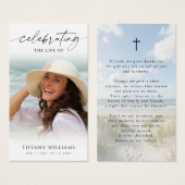 人生の祝賀 モダン祈祷カード (正面&裏面)