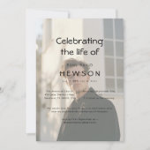 人生の祭典オーバーレイ写真葬儀追悼 招待状 (正面)