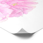 人生の祭典 ピンクの花の写真 ポスター (角)