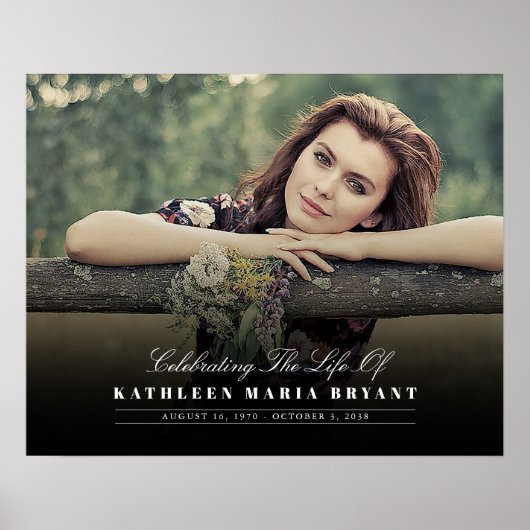 人生の祭典 フォト葬儀 横型 ポスター (正面)