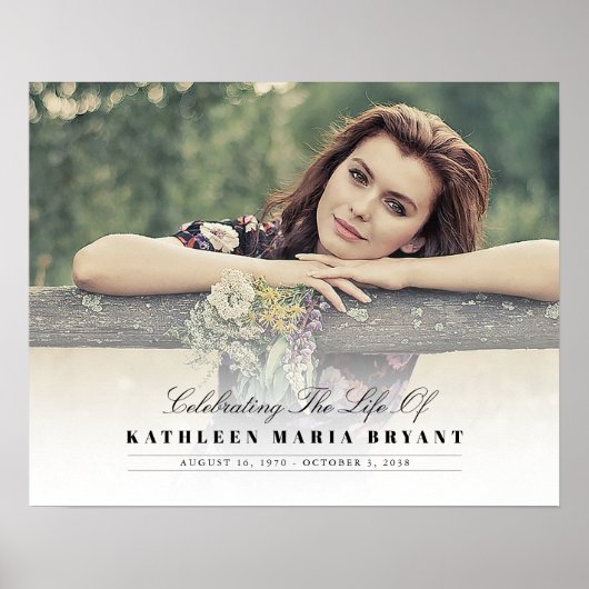 人生の祭典 フォト葬儀 横型 ポスター (正面)