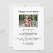 人生の祭典 フォト 空 雲 葬儀 招待状 (裏面)