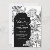 人生の祭典 | 葬儀 追悼 花 招待状 (正面)