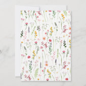 人生の祭典 | 葬儀QRコード ワイルドフラワー 招待状 (裏面)