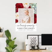 人生の祭典 赤白バラの写真 ポスター (ホームオフィス)