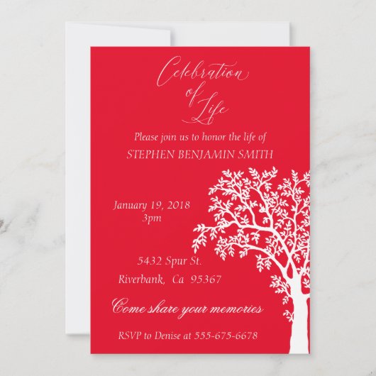 人生の祭典 追悼式 海軍樹のご案内 招待状 (正面)