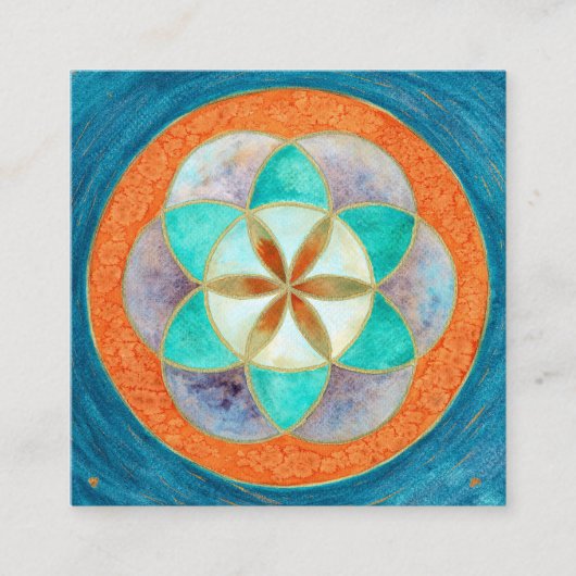 人生の種を監督する スクエア名刺 (正面)