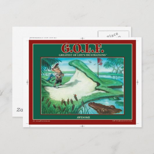 人生の素晴らし苦情のG.O.L.F ポストカード (正面/裏面)