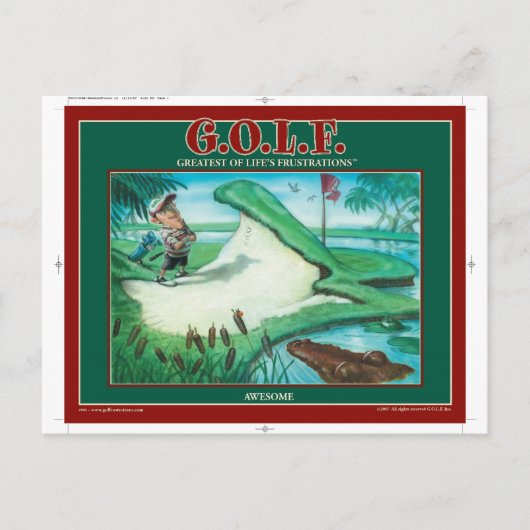 人生の素晴らし苦情のG.O.L.F ポストカード (正面)