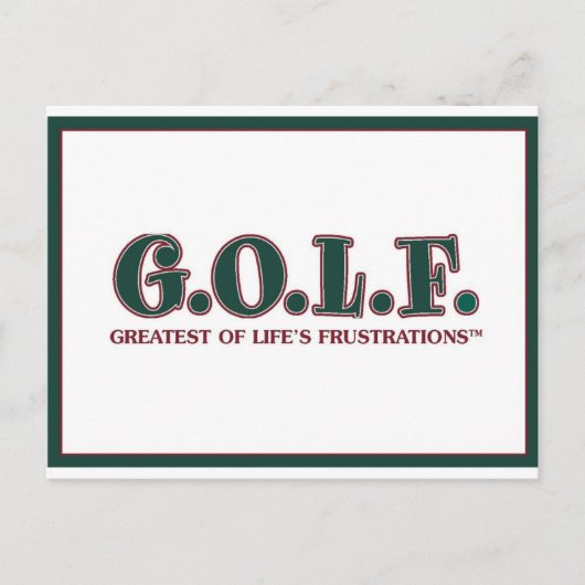 人生の素晴らし苦情のG.O.L.F ポストカード (正面)
