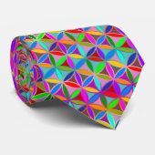 人生の継ぎ目が無いパターン-勾配色の花 ネクタイ (ロール)