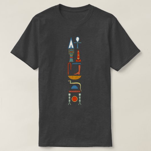 人生の繁栄の健康永遠に古代エジプトのhi tシャツ (デザイン正面)