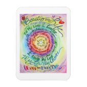 人生の美しい虹のがん詩アートマグネット マグネット (縦)