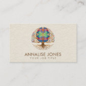 人生の脳樹 – カラフル葉 名刺 (正面)