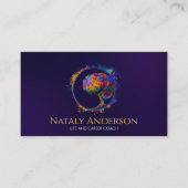 人生の脳樹 – カラフル葉 名刺 (正面)