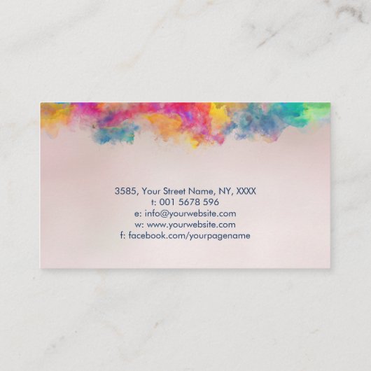 人生の脳樹 – カラフル葉 名刺 (裏面)