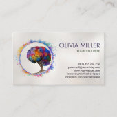 人生の脳樹 – カラフル葉 名刺 (正面)