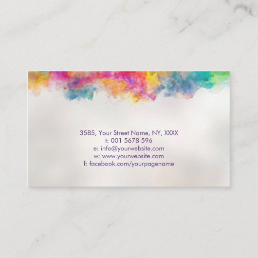 人生の脳樹 – カラフル葉 名刺 (裏面)