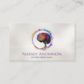 人生の脳樹 – カラフル葉 名刺 (正面)