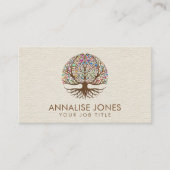 人生の脳樹 – カラフル葉 名刺 (正面)