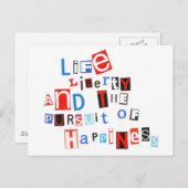 人生の自由と幸福の追求 ポストカード (正面/裏面)