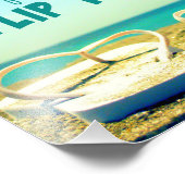 人生の良いビーチサンダルビーチ写真 フォトプリント            (角)