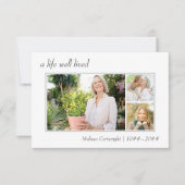 人生の良い生縁ど活3写真葬儀 サンキューカード (正面)