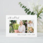 人生の良い生縁ど活3写真葬儀 サンキューカード (スタンド正面)