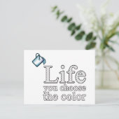 人生の色を選びなさい ポストカード (スタンド正面)