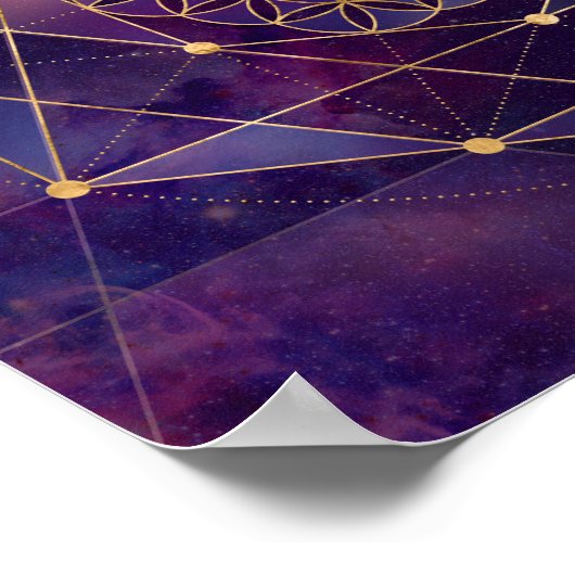 人生の花のメルカバ – 聖幾何学 ポスター (角)