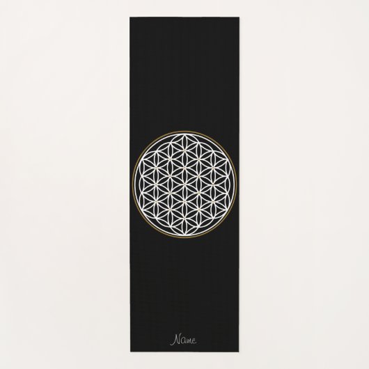 人生の花の神秘的なシンボル ヨガマット (正面)