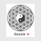 人生の花、おびえた幾何学、陰陽 シール (シート)