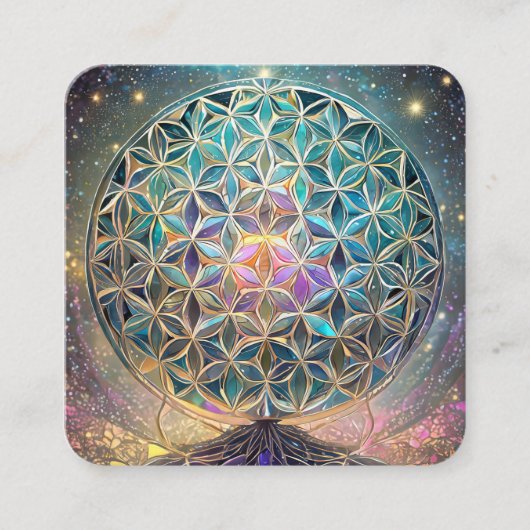 人生の花 スクエア名刺 (正面)