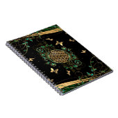 人生の花 – マラカイトの渦巻きと蝶 ノートブック (右側)