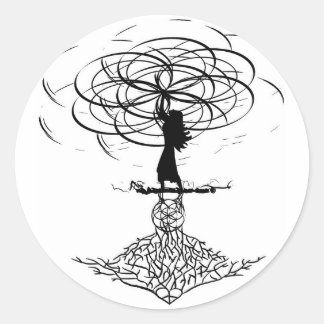 人生の花 ラウンドシール