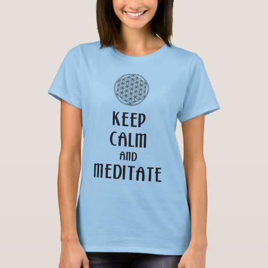 人生の花 – 保静とめい想CALM Tシャツ (正面)