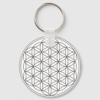 人生の花（白黒） キーホルダー