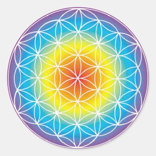 人生の花~虹 ラウンドシール (正面)