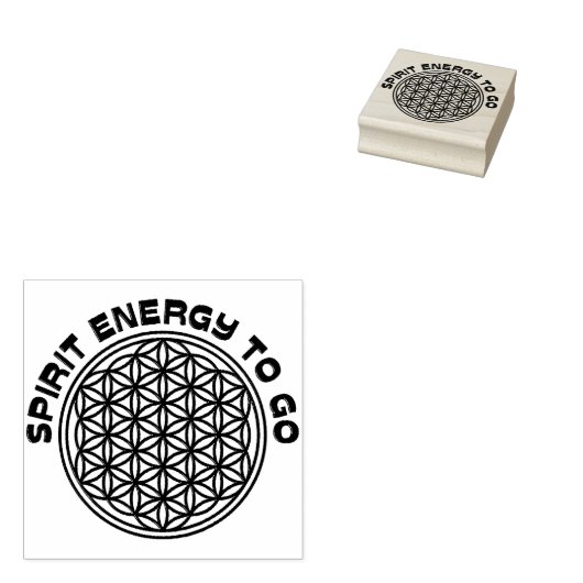 人生の花 – 行くスピリットエネルギー ラバースタンプ (押印)