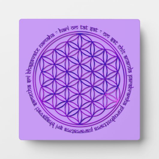 人生の花 – Moola Mantra - violet フォトプラーク (正面)