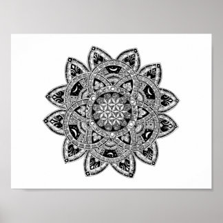 人生の花zendoodle ポスター