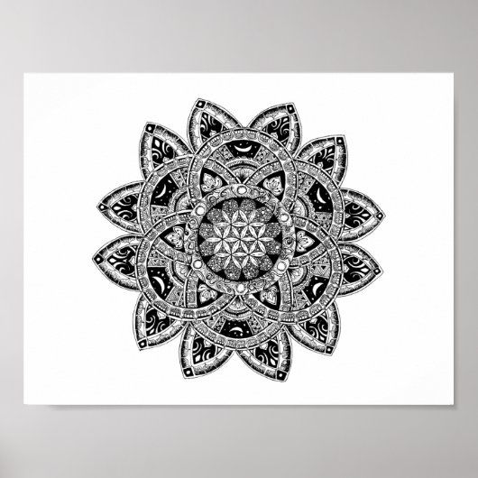 人生の花zendoodle ポスター (正面)