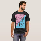 人生の苦労の挑戦の高揚引用文Tee Tシャツ (正面フル)